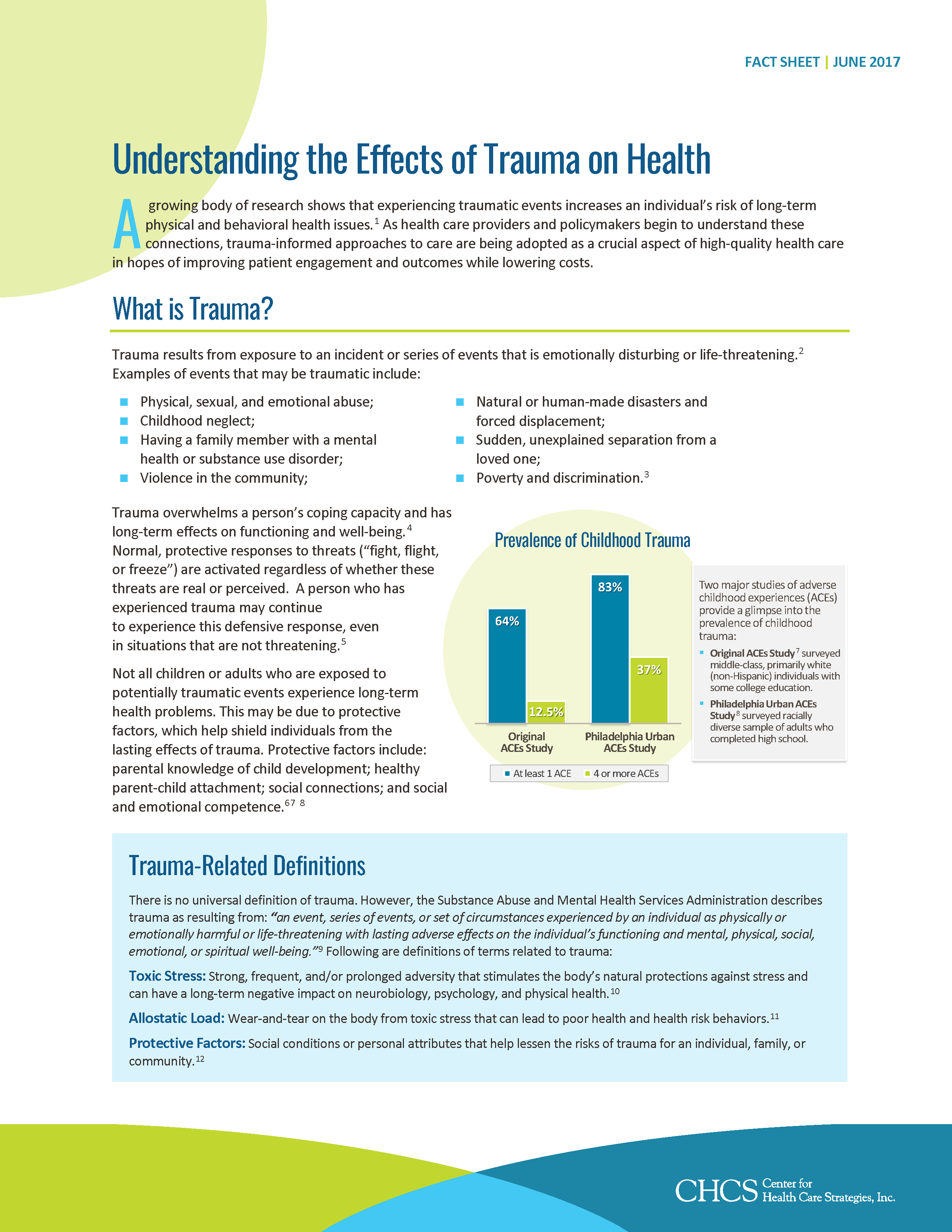 Understanding the Effects of Trauma on Health - Trauma-Informed Care ...