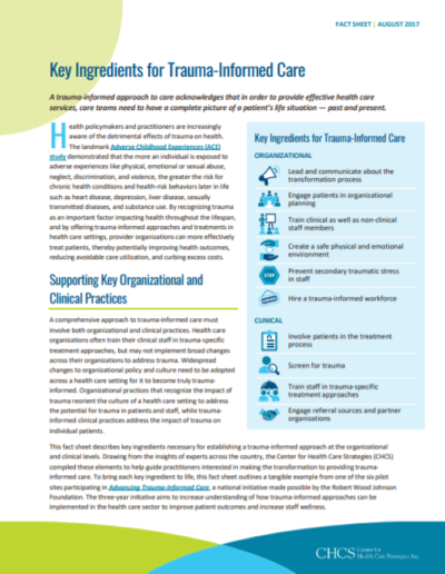 Key Ingredients for Trauma-Informed Care - Trauma-Informed Care ...